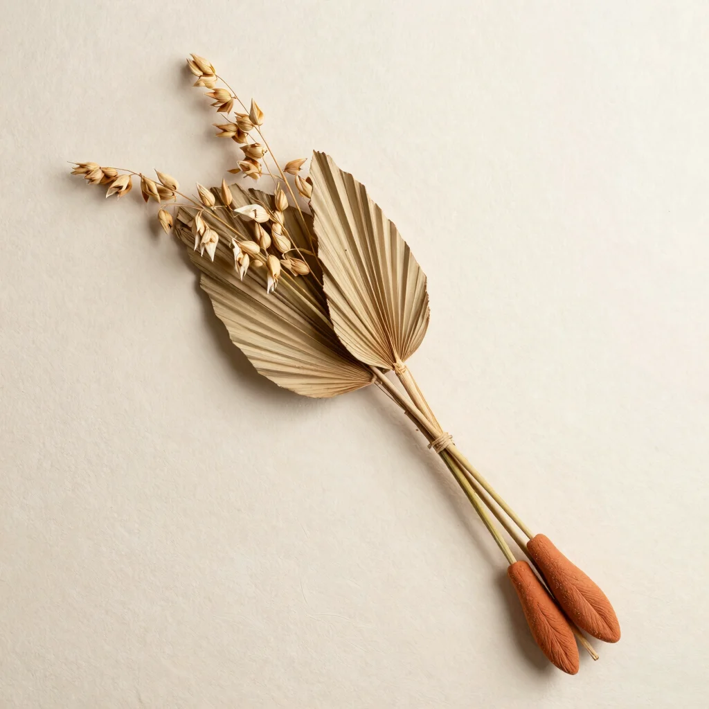 Everlasting Terracotta & Oat Stems