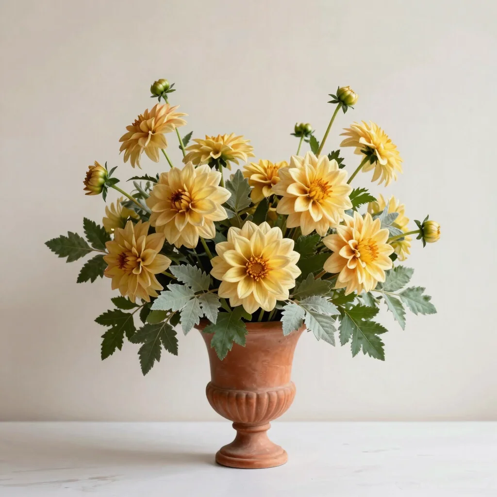 Honey Dahlia & Sage Centerpiece